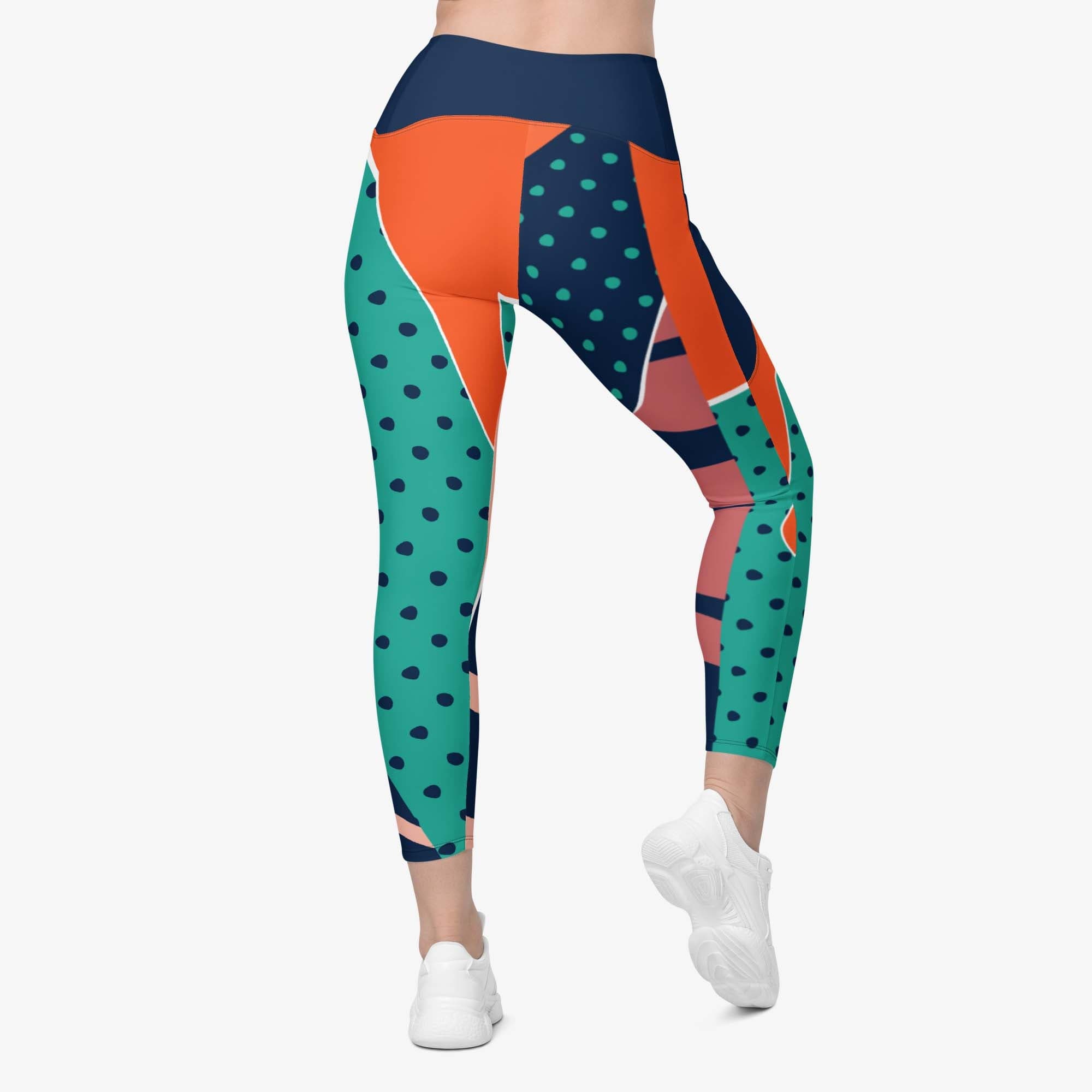 Leggings + Sports Bras Collage Orange/Teal – Loony Legs