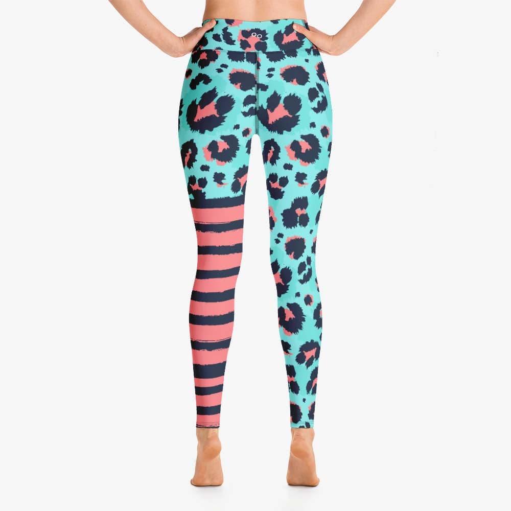 Animal Printed Leggings BeePard Turquoise/Pink – Loony Legs