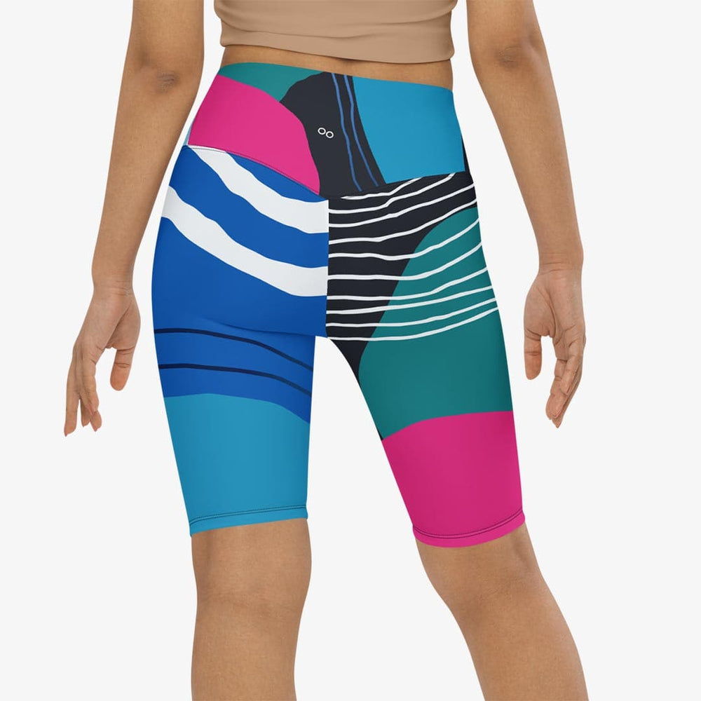 Modernist Biker Shorts – Blue/Pink