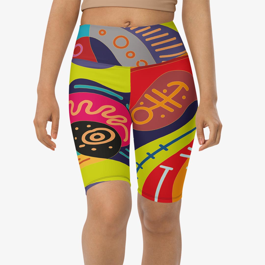 Funky Batik Biker Shorts