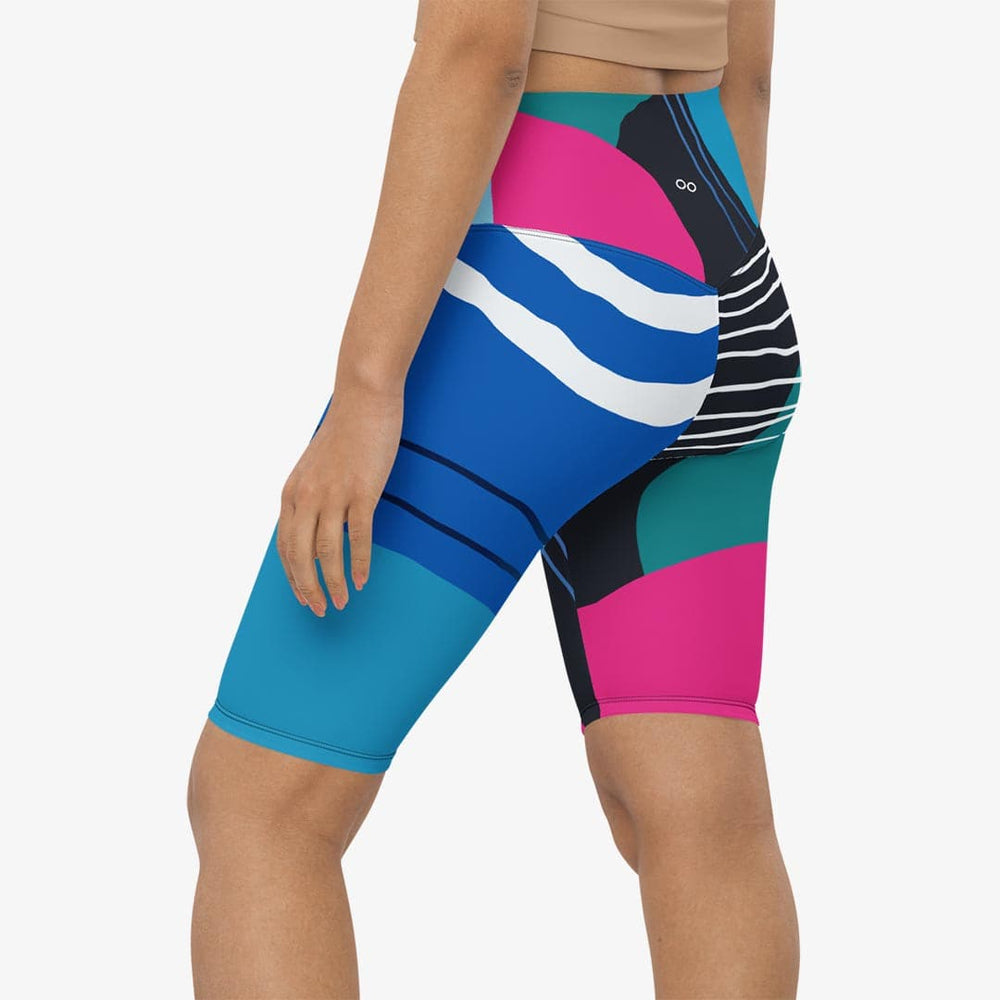 Modernist Biker Shorts – Blue/Pink