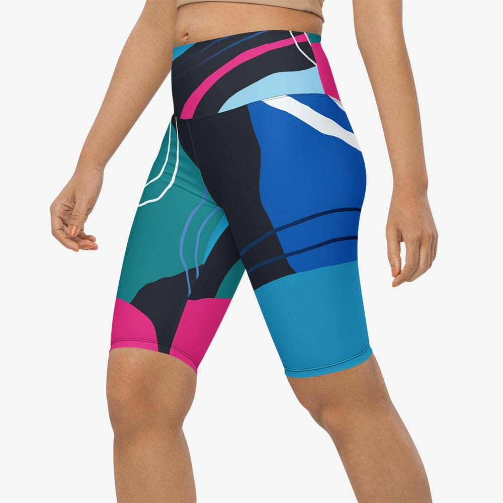 Modernist Biker Shorts – Blue/Pink
