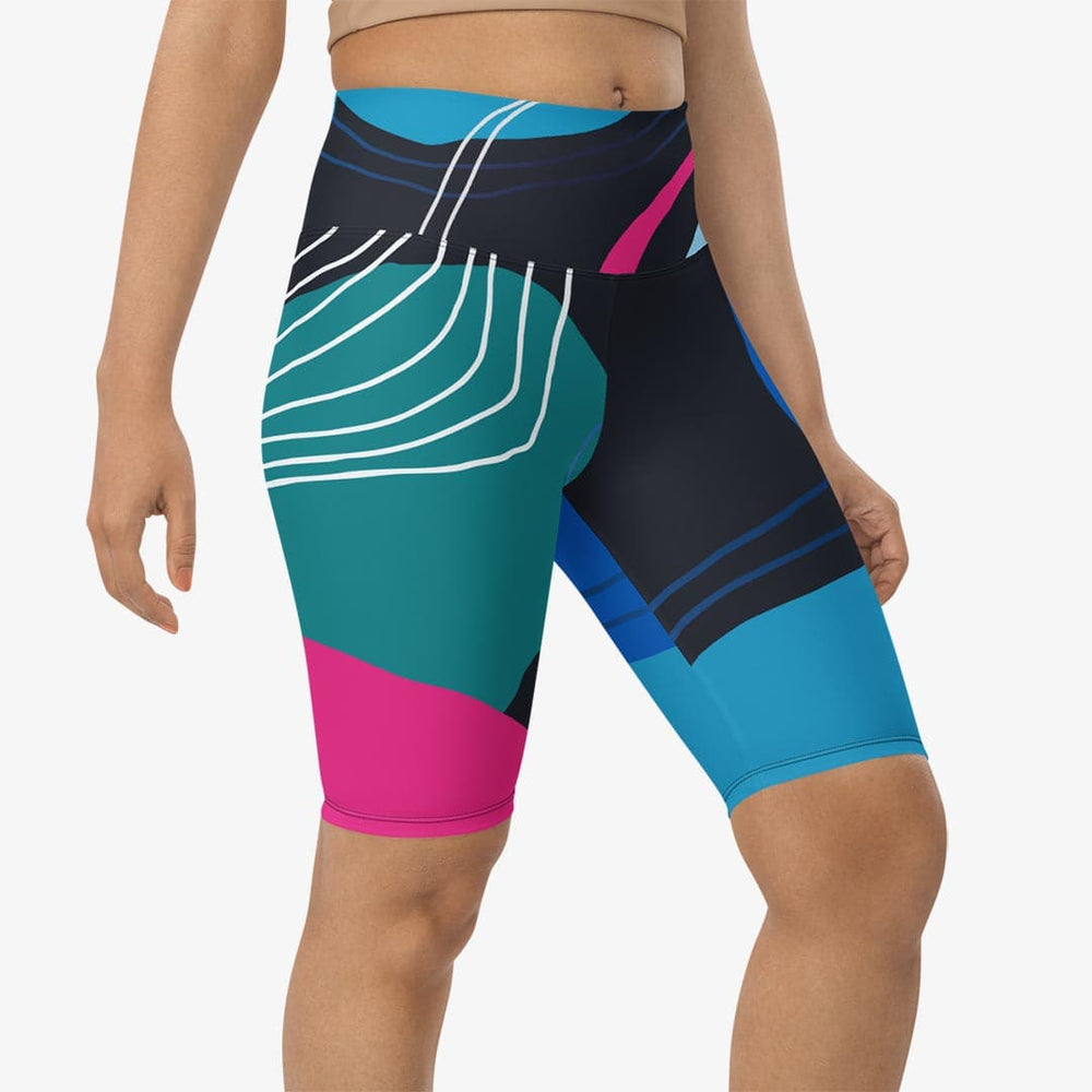 Modernist Biker Shorts – Blue/Pink
