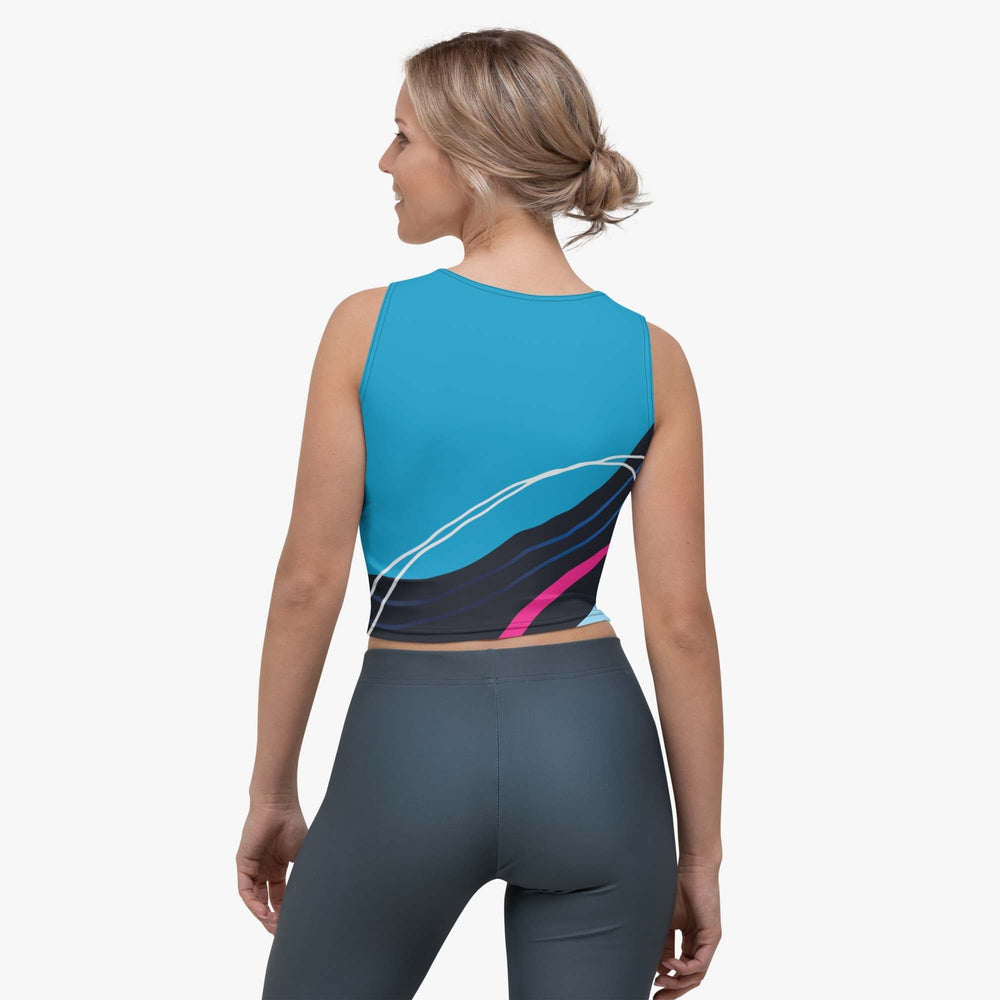 Modernist Crop Top – Blue/PInk