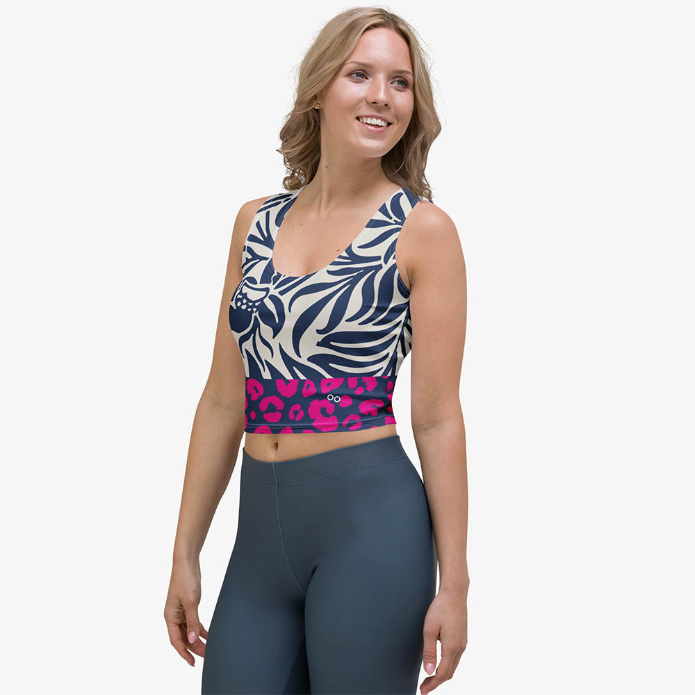 Palms & Pards Crop Top