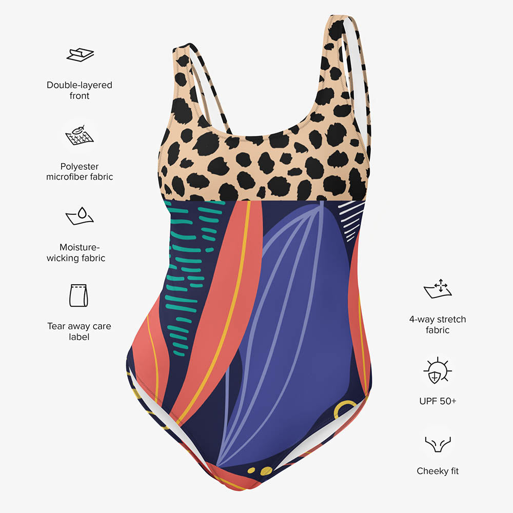 Animal Leaves Swimsuit