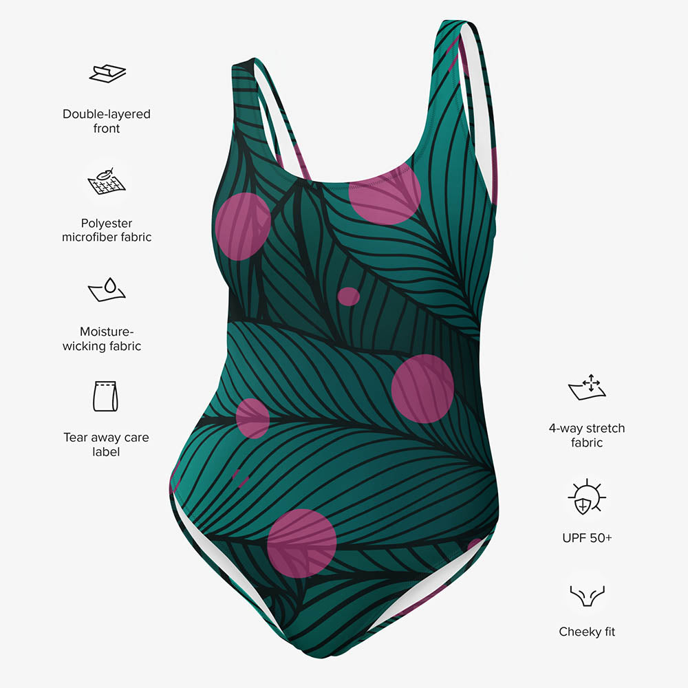 Fireflies Swimsuit – Green/Pink