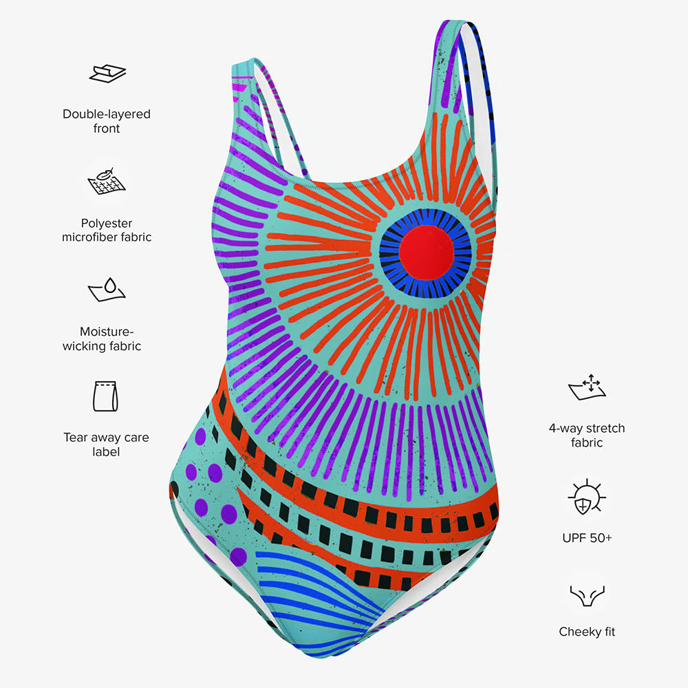 Ethno Pop Swimsuit – Turquoise