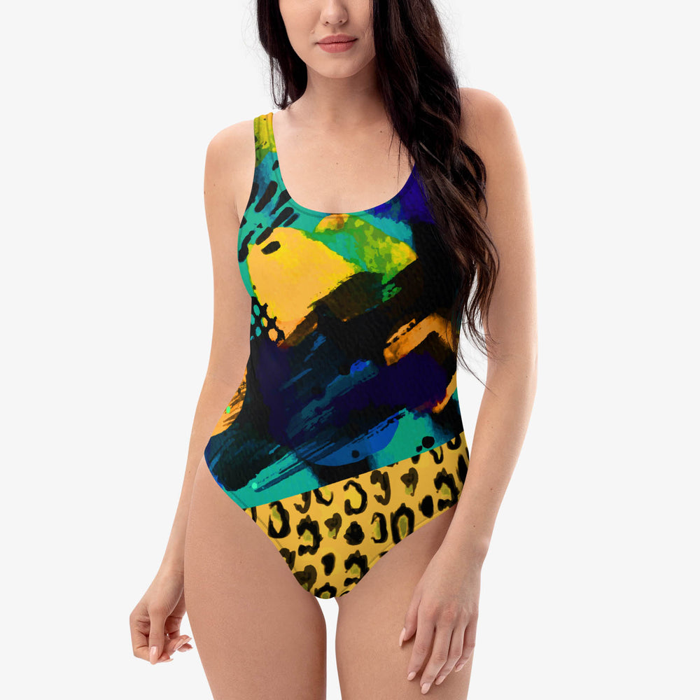 Wild Canvas Swimsuit – Yellow/Turquoise