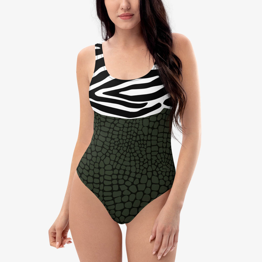 CrocoZebra Swimsuit – Green