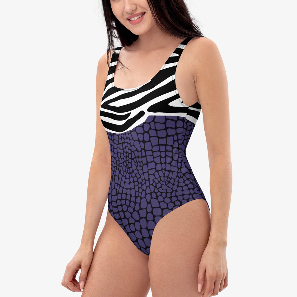 CrocoZebra Swimsuit – Purple