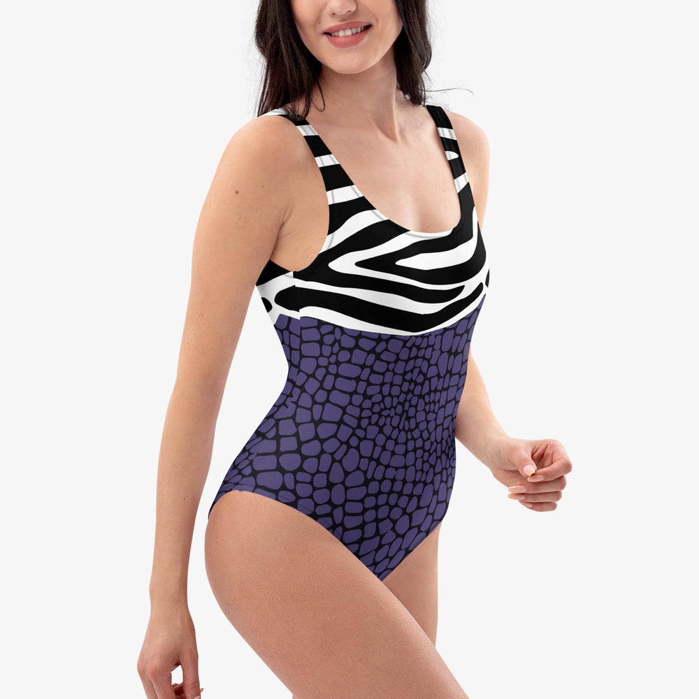 CrocoZebra Swimsuit – Purple