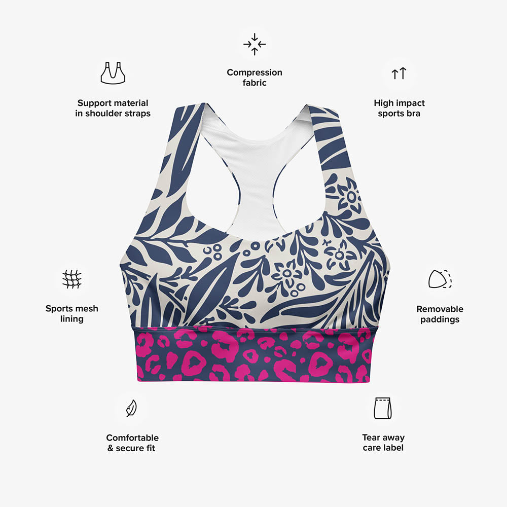 Palms & Pards High Impact Bra