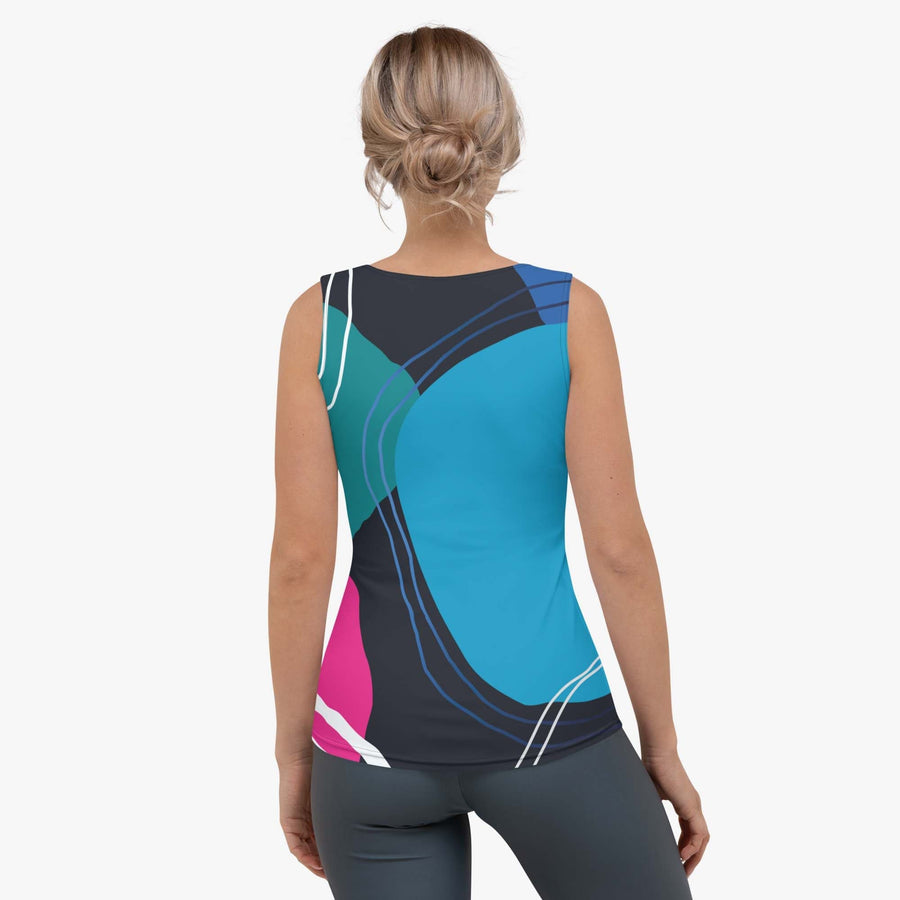 Patterned Flex Vest "Modernist" Blue/Pink