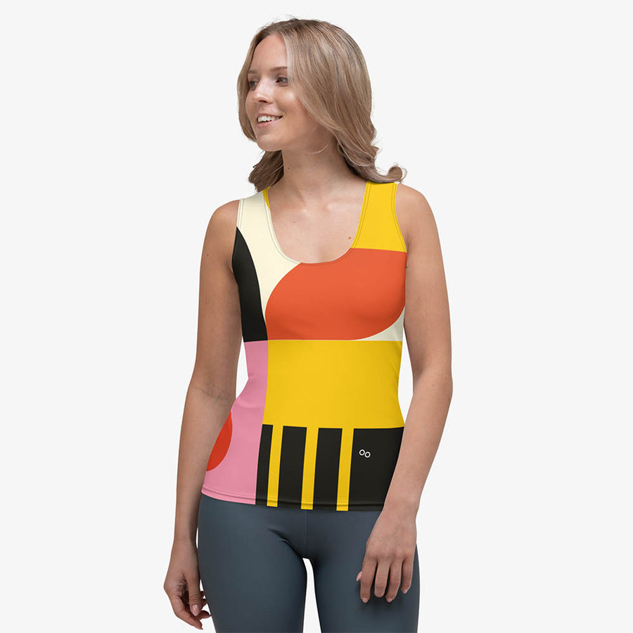 Printed Flex Vest "Design Delight" Orange/Yellow/Pink