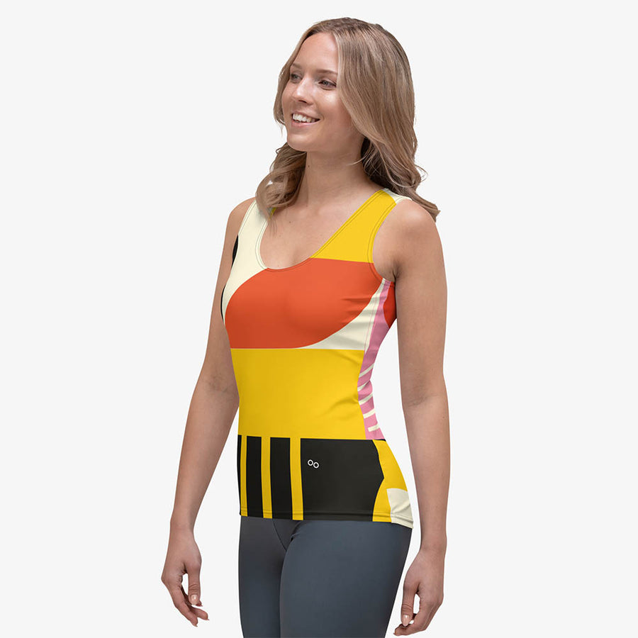 Printed Flex Vest "Design Delight" Orange/Yellow/Pink