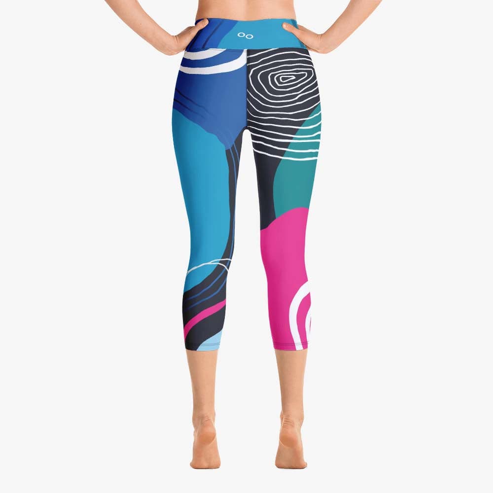 Modernist Capris – Blue/Pink