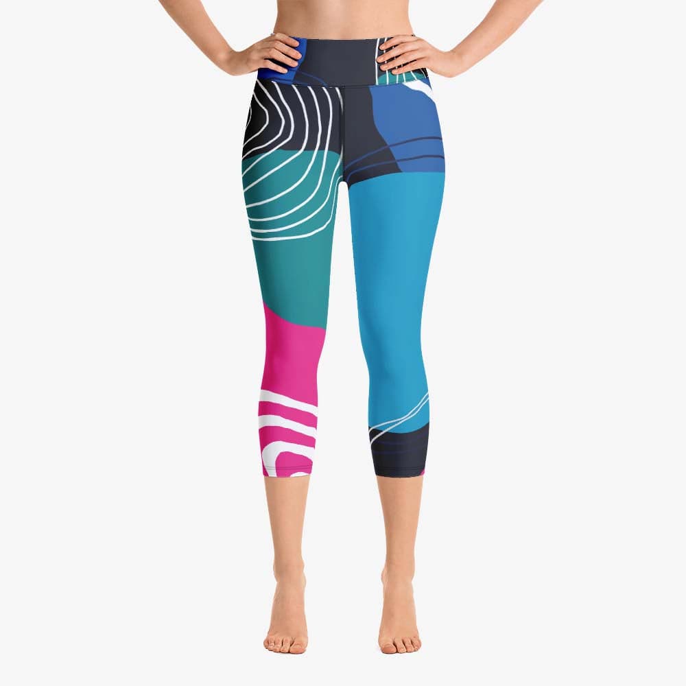 Modernist Capris – Blue/Pink