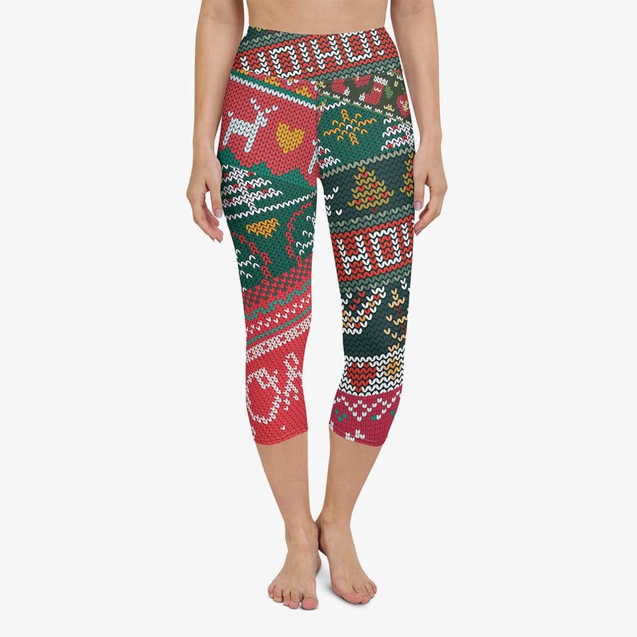 Printed Capris "Oh! Oh! Oh!" Red/Green