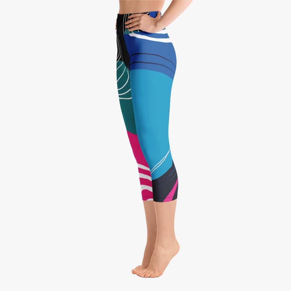Modernist Capris – Blue/Pink