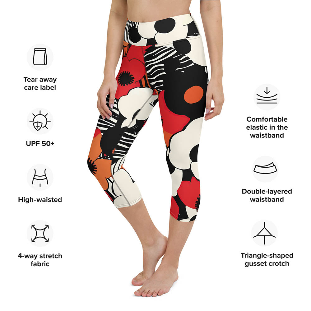 Zebra Blossom Capris