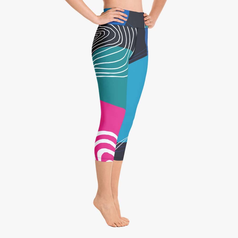 Modernist Capris – Blue/Pink