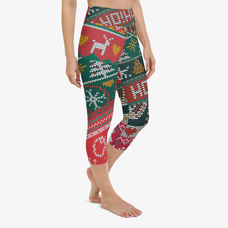 Printed Capris "Oh! Oh! Oh!" Red/Green