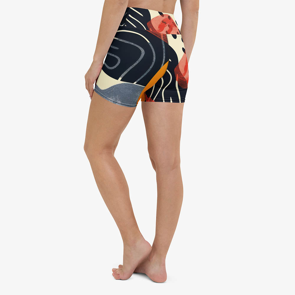 Dots & Waves Yoga Shorts