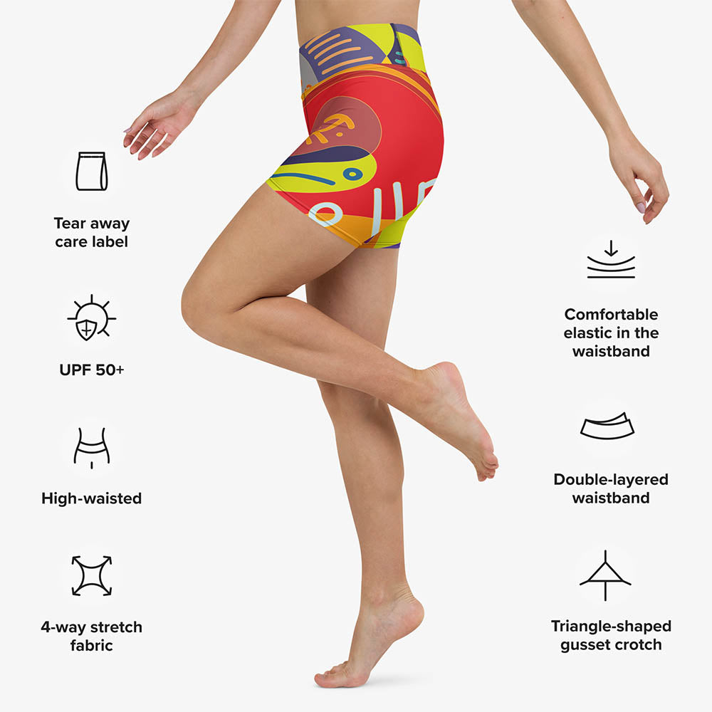 Funky Batik Yoga Shorts