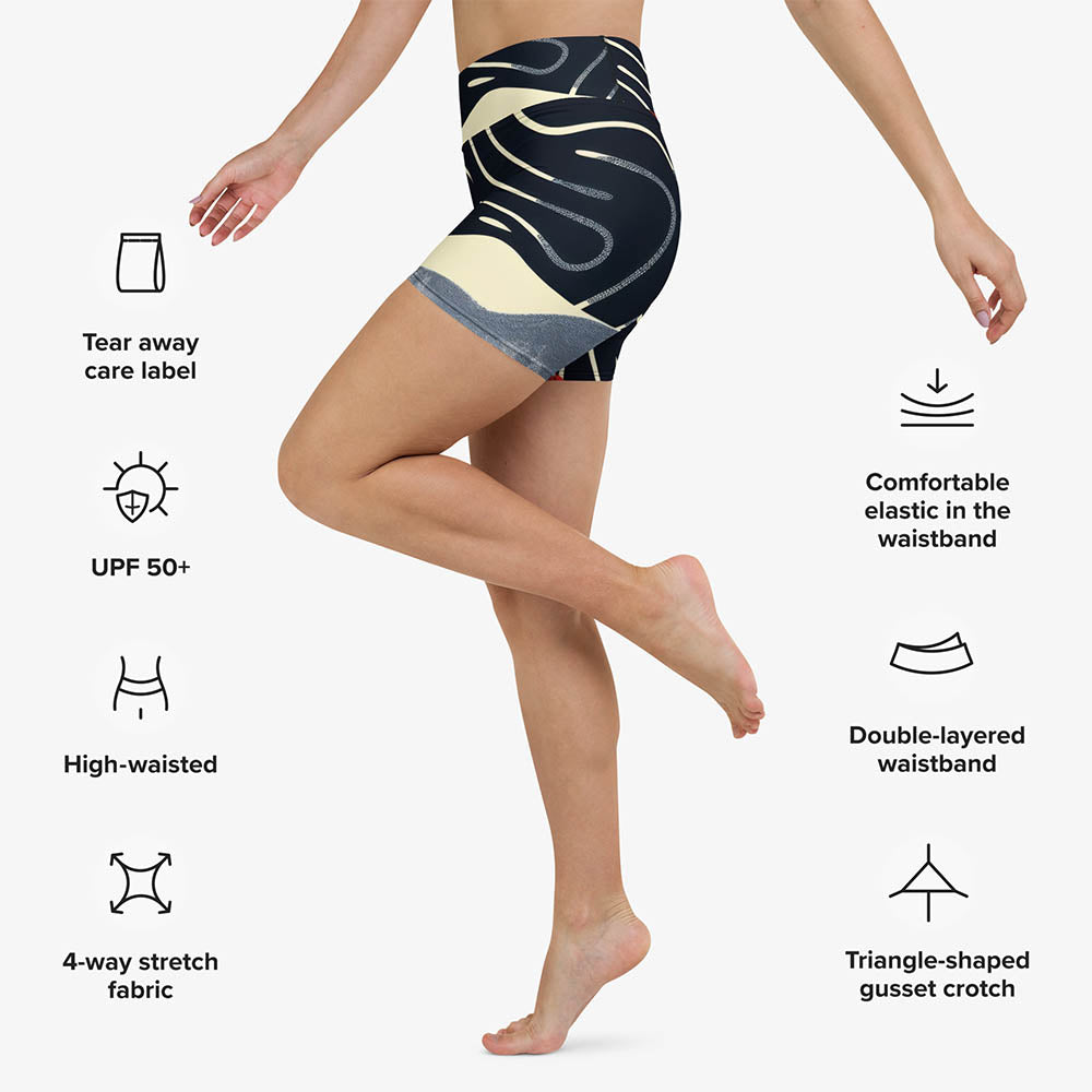 Dots & Waves Yoga Shorts