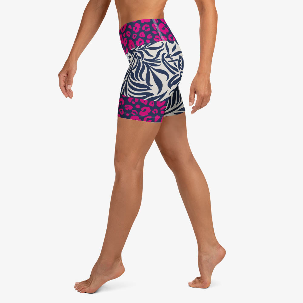 Palms & Pards Yoga Shorts