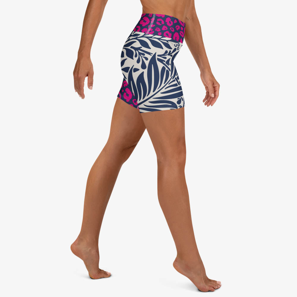 Palms & Pards Yoga Shorts
