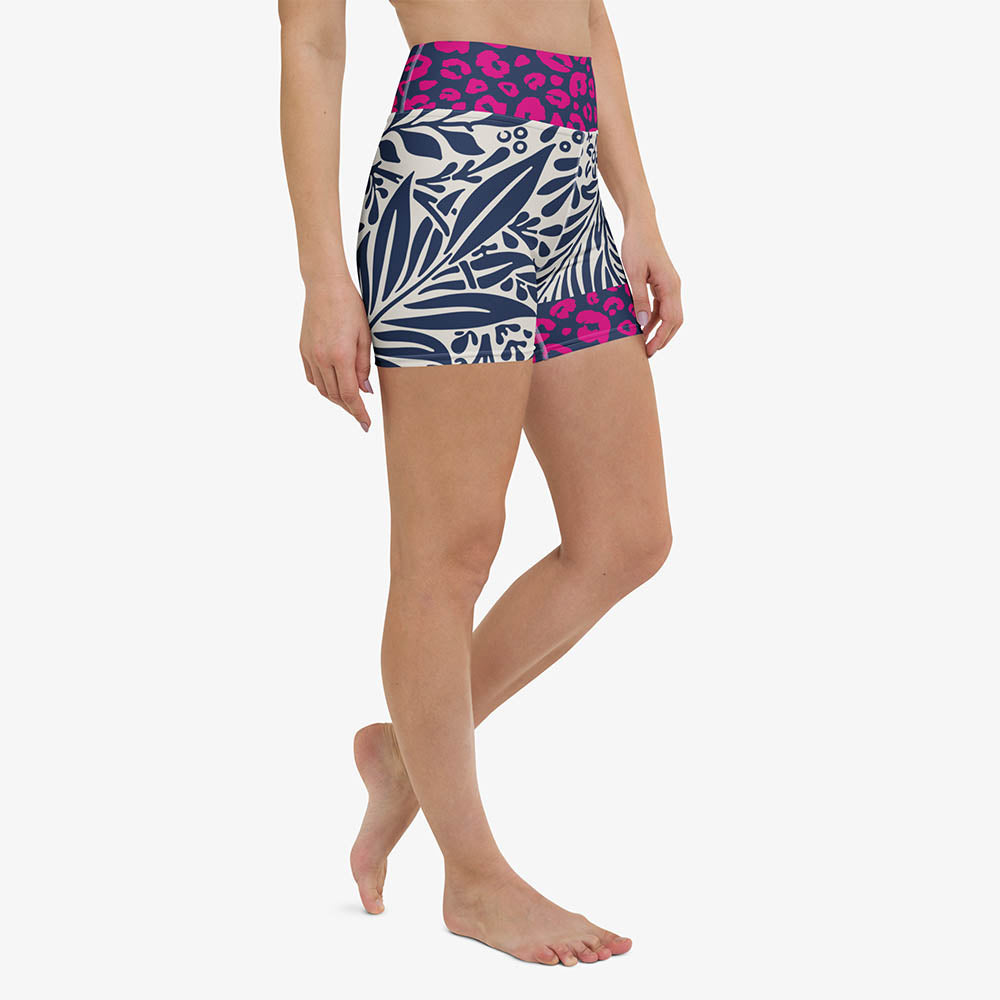 Palms & Pards Yoga Shorts