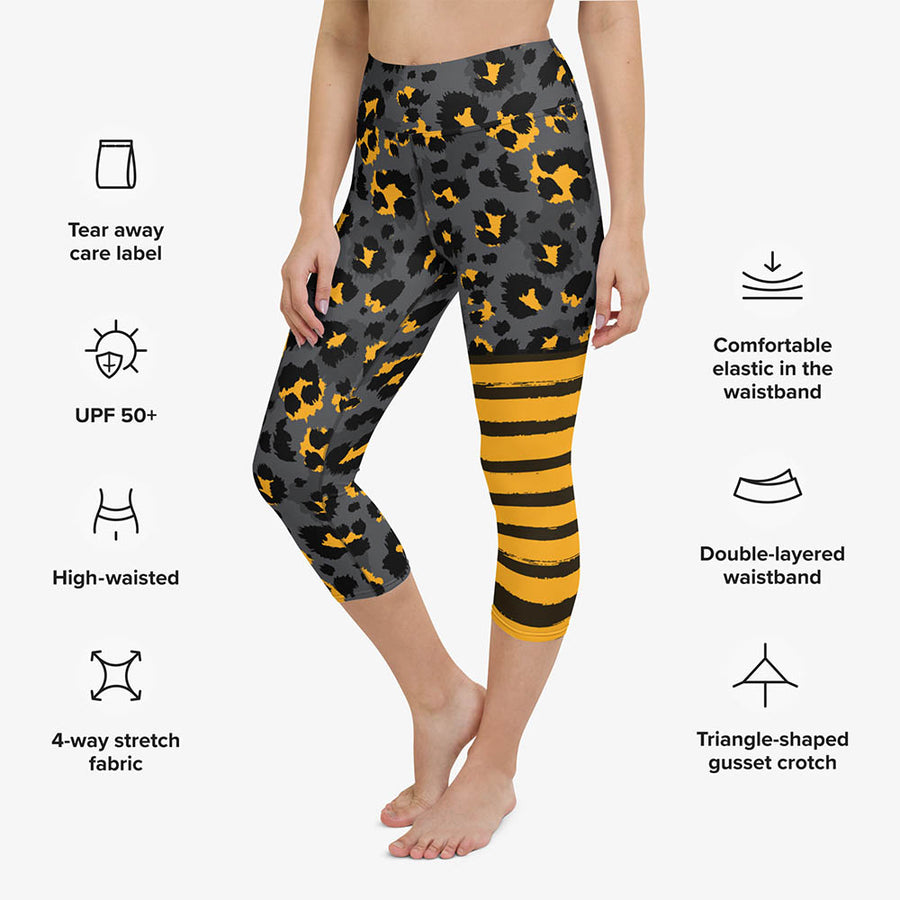 Animal Printed Capris "BeePard" Yellow/Black