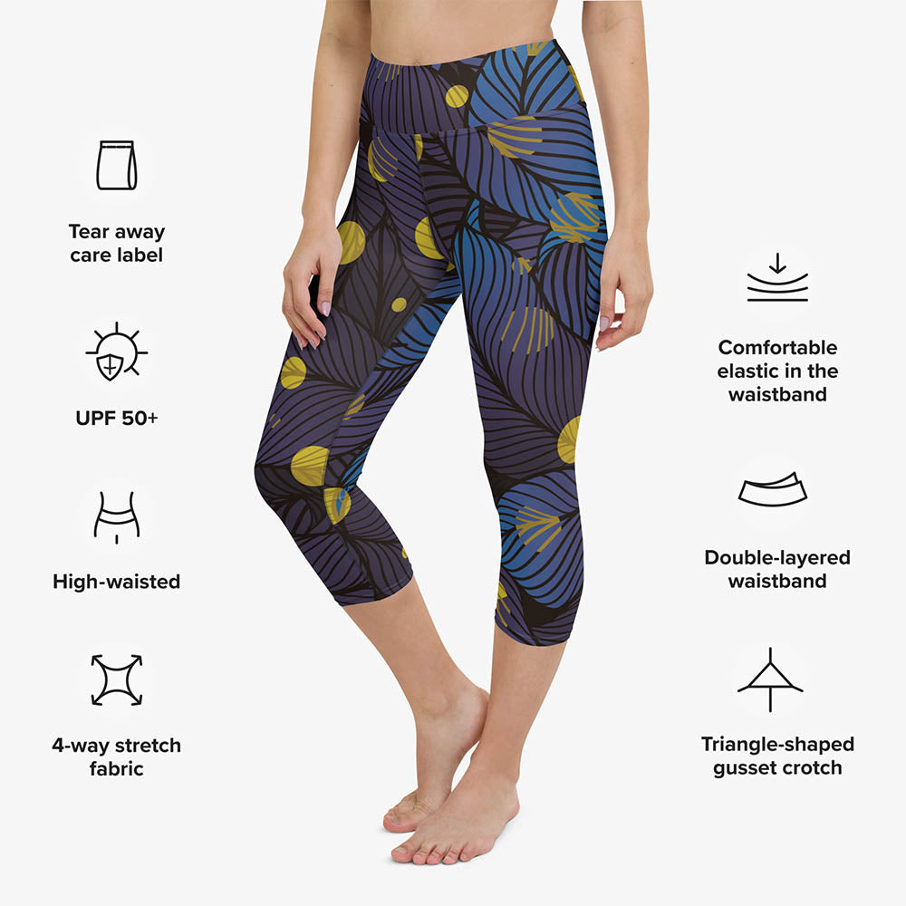 Fireflies Capris – Blue/Yellow