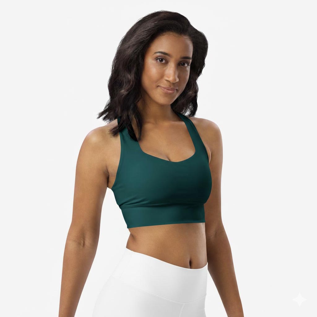 Dark Green Monochrome High Impact Bra (matches Wild Tribe)