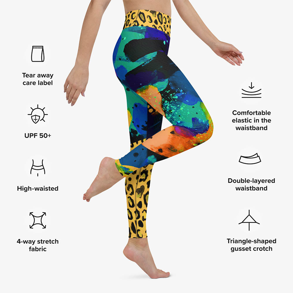 Wild Canvas Leggings – Blue/Yellow