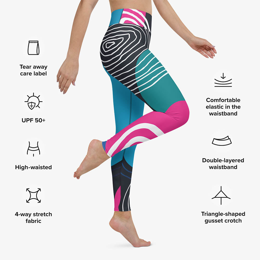 Modernist Leggings – Blue/Pink