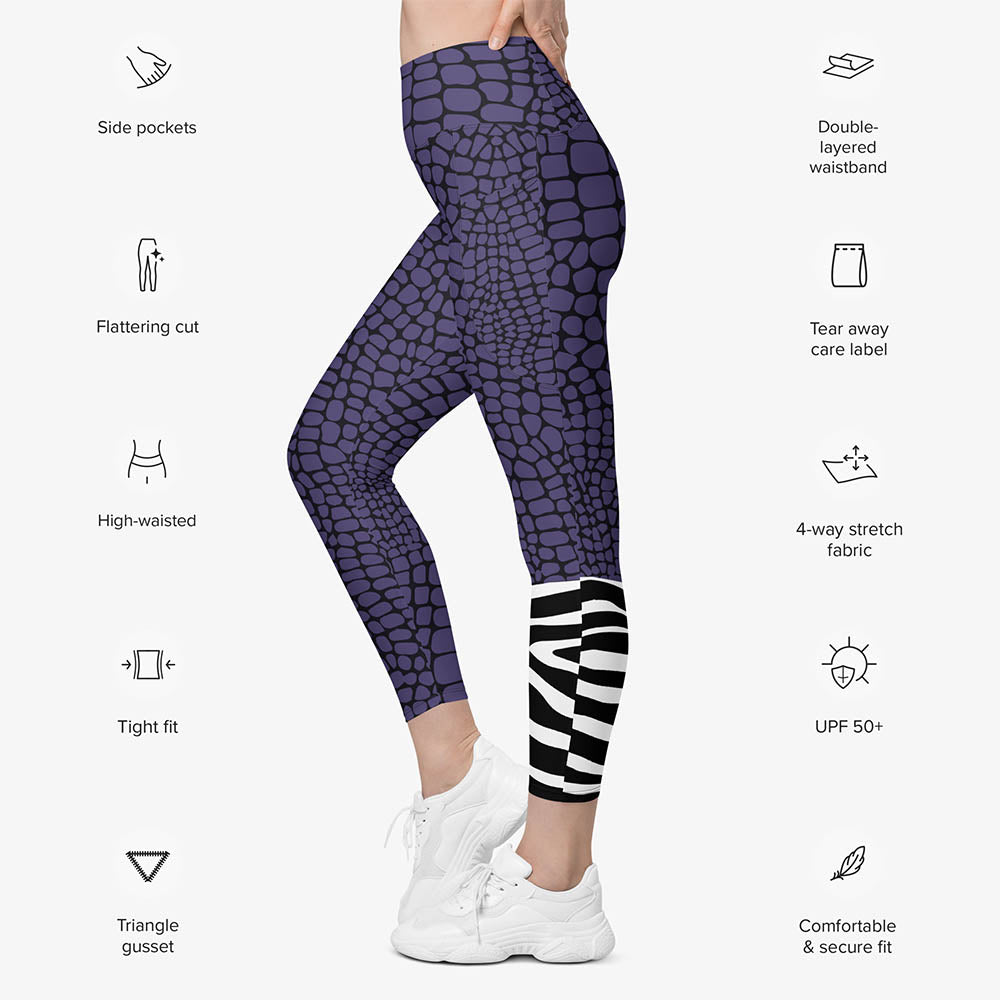 CrocoZebra Pocket Leggings