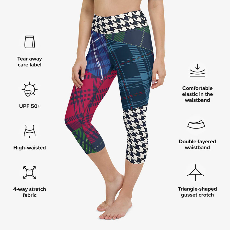 Printed Capri "Tartan Galore" Red/Green/Blue