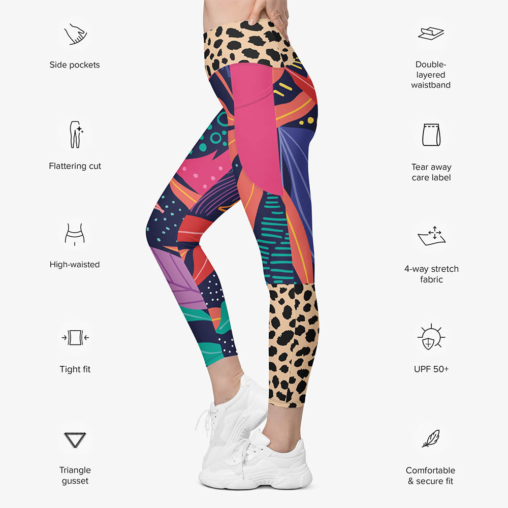 Animal Leaves Pocket Leggings