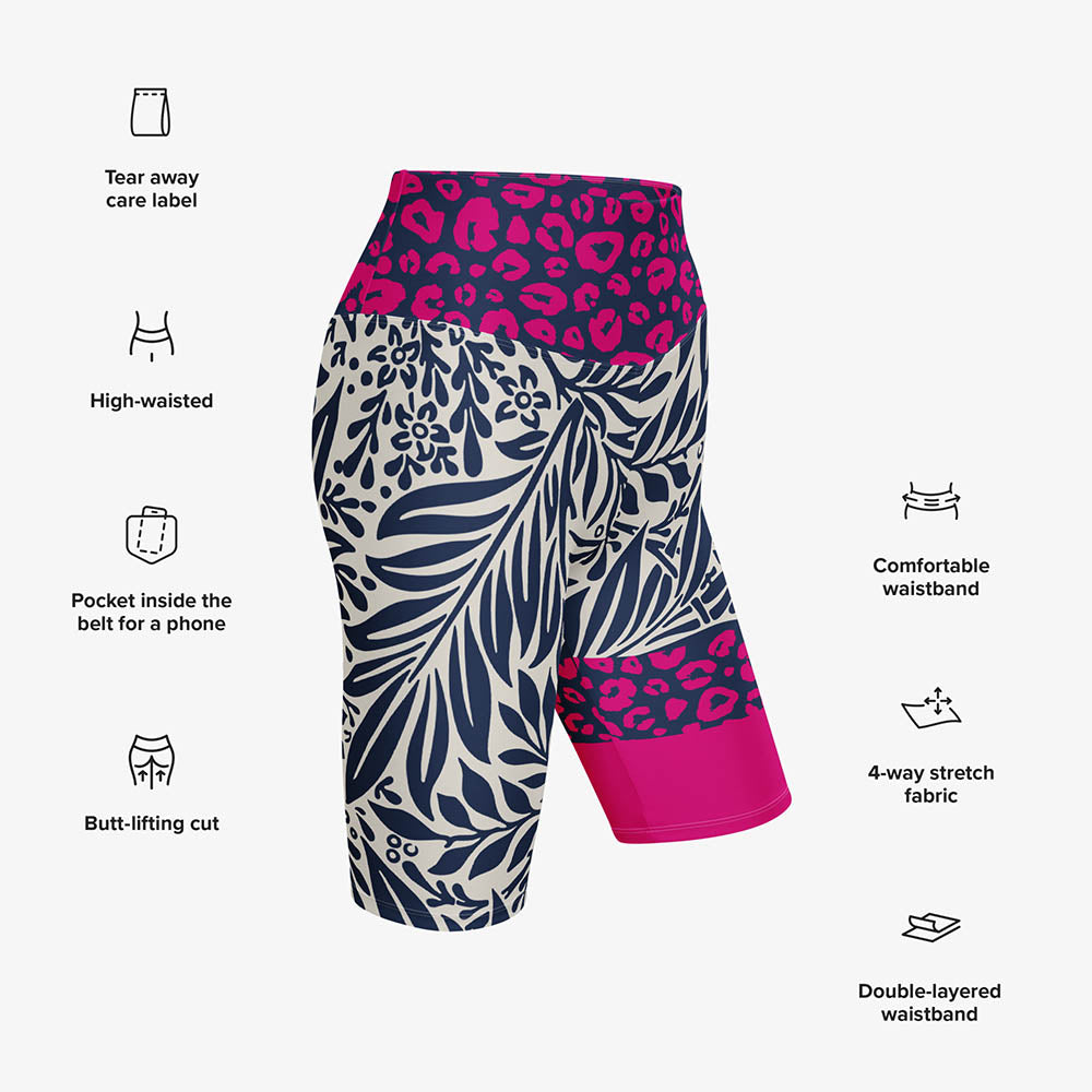 Palms & Pards Biker Shorts