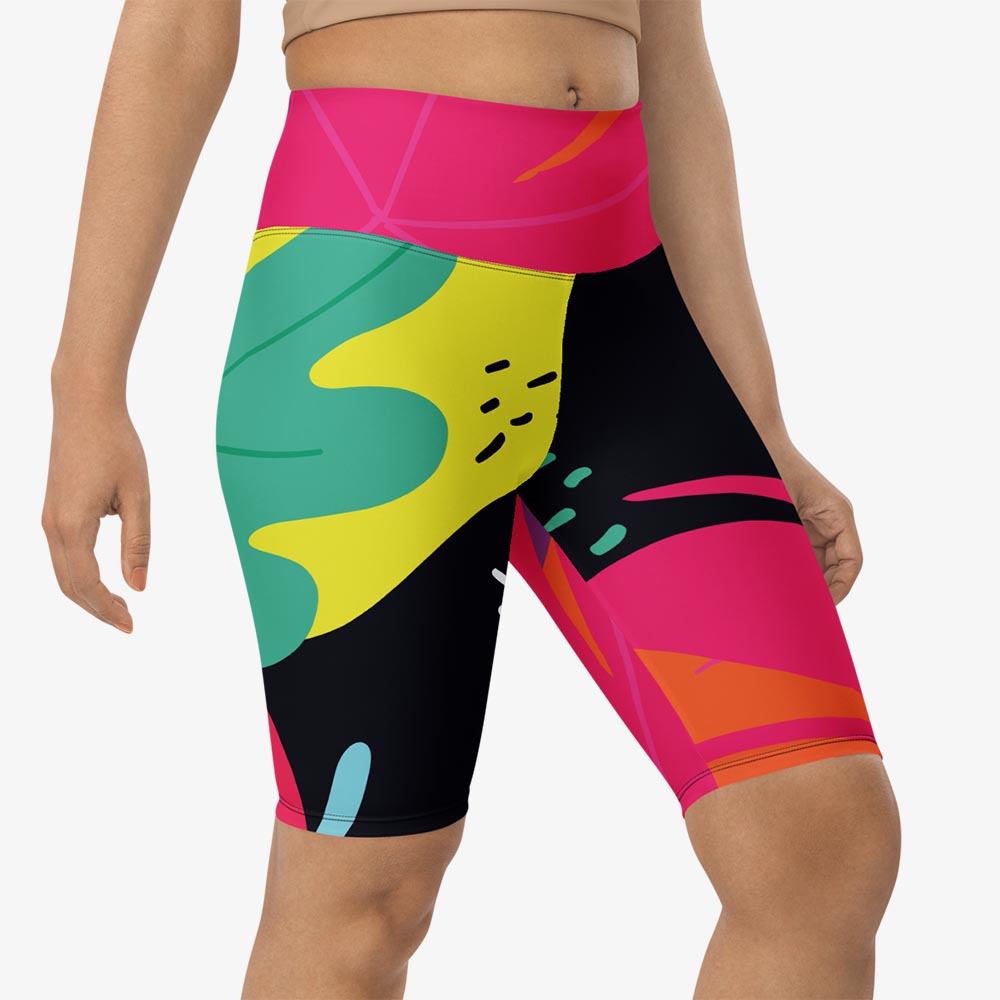 Neon Jungle Biker Shorts