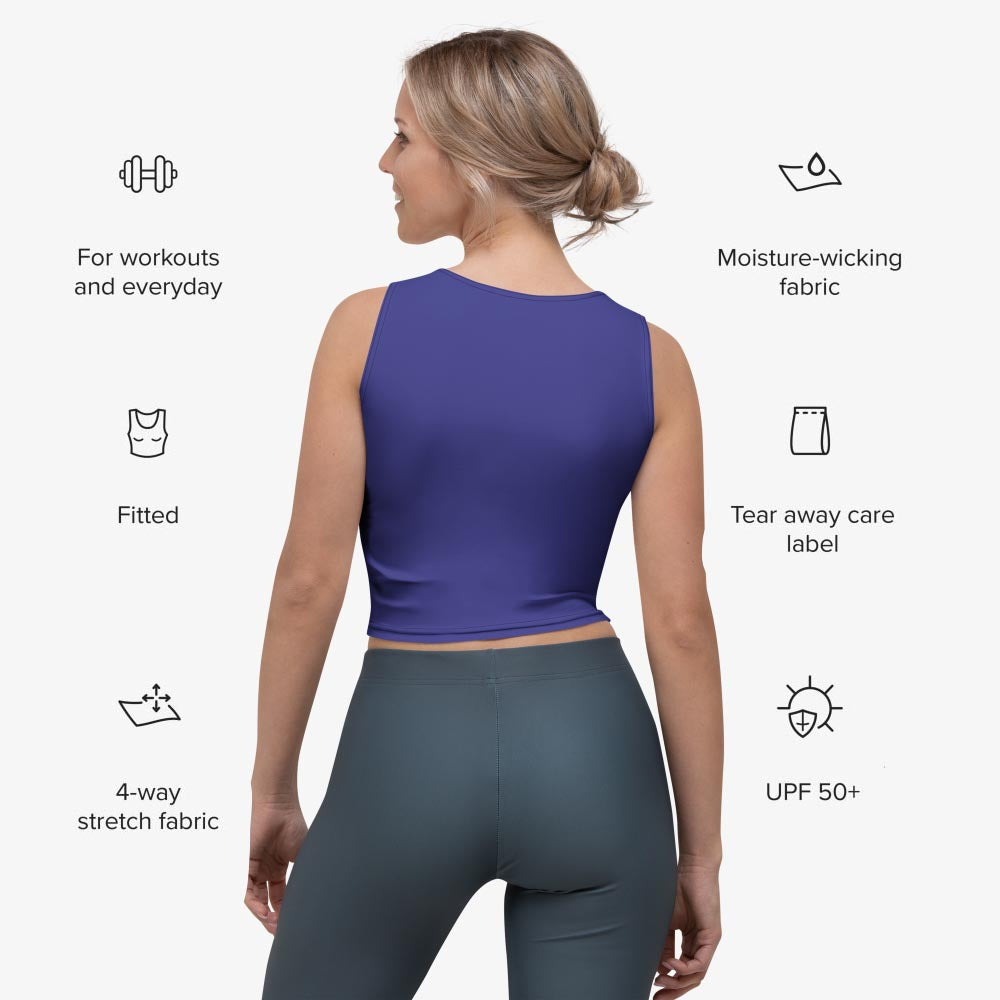Blue Monochrome Crop Top (matches Electric Maze)