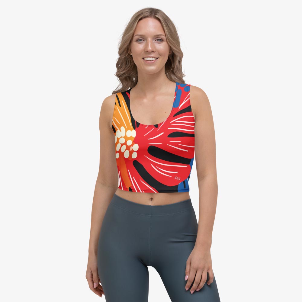 Stripes & Petals Crop Top