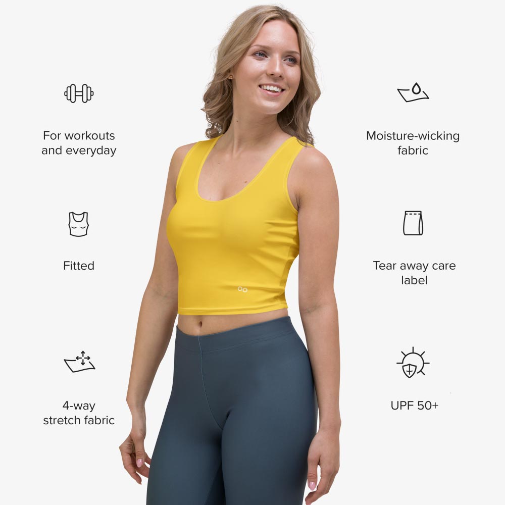 Yellow Monochrome Crop Top (matches Electric Maze)