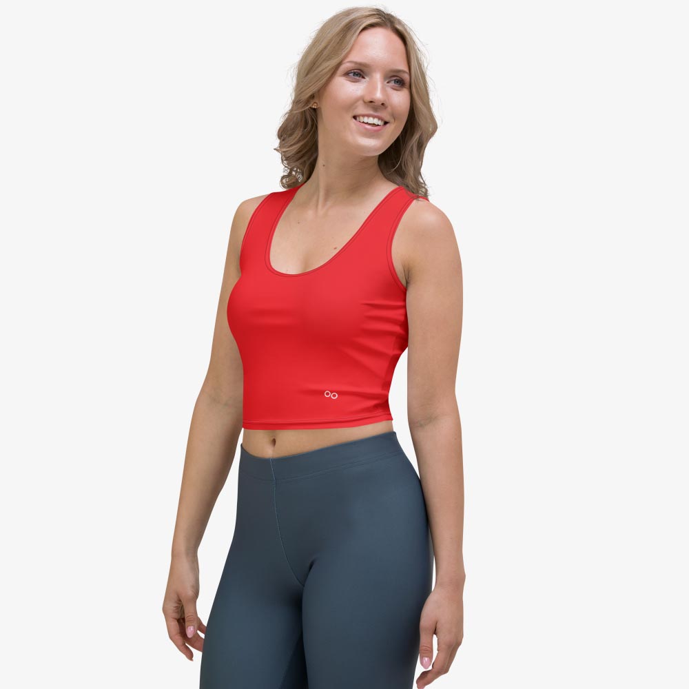 Red Monochrome Crop Top (matches Stripes & Petals)
