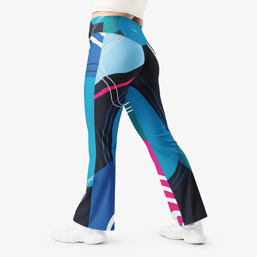 Modernist Flare Leggings – Blue/Pink