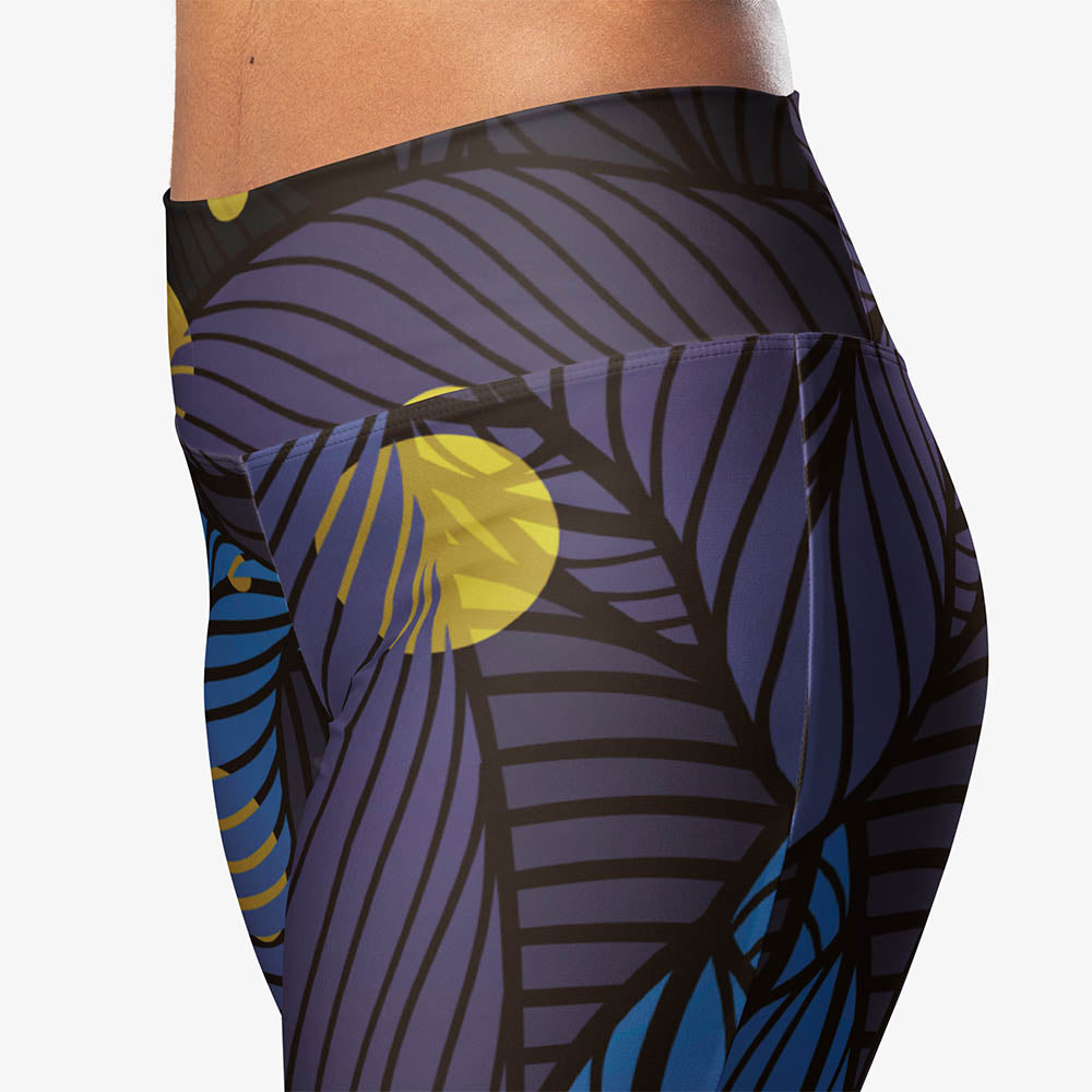 Fireflies Flare Leggings – Blue/Yellow