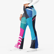 WAREHOUSE Recycled Flare leggings "Moodernist" Blue/Pink